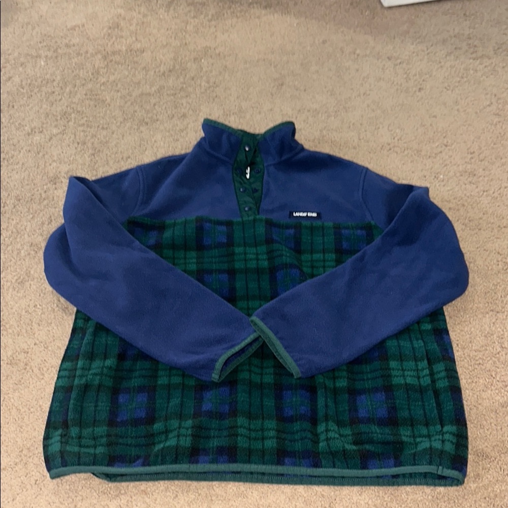 Lands End Blue and Green Sweater